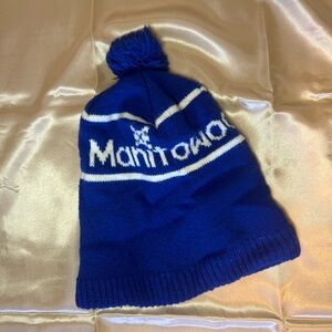 Mantiowoc | Blue Knit Beanie with Pom Pom